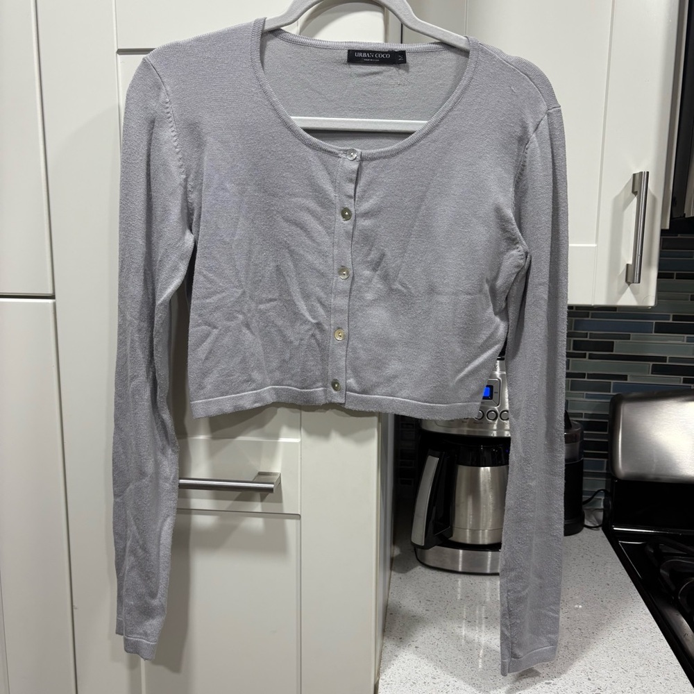 Urban Coco cropped button front cardigan
